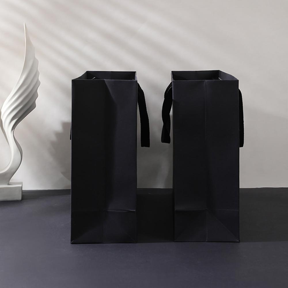 1 шт. Пакет из крафт-бумаги премиум-класса черного цвета для свадьбы, Рождества, вечеринки, конфет, еды, печенья, упаковки, модной одежды, подарков