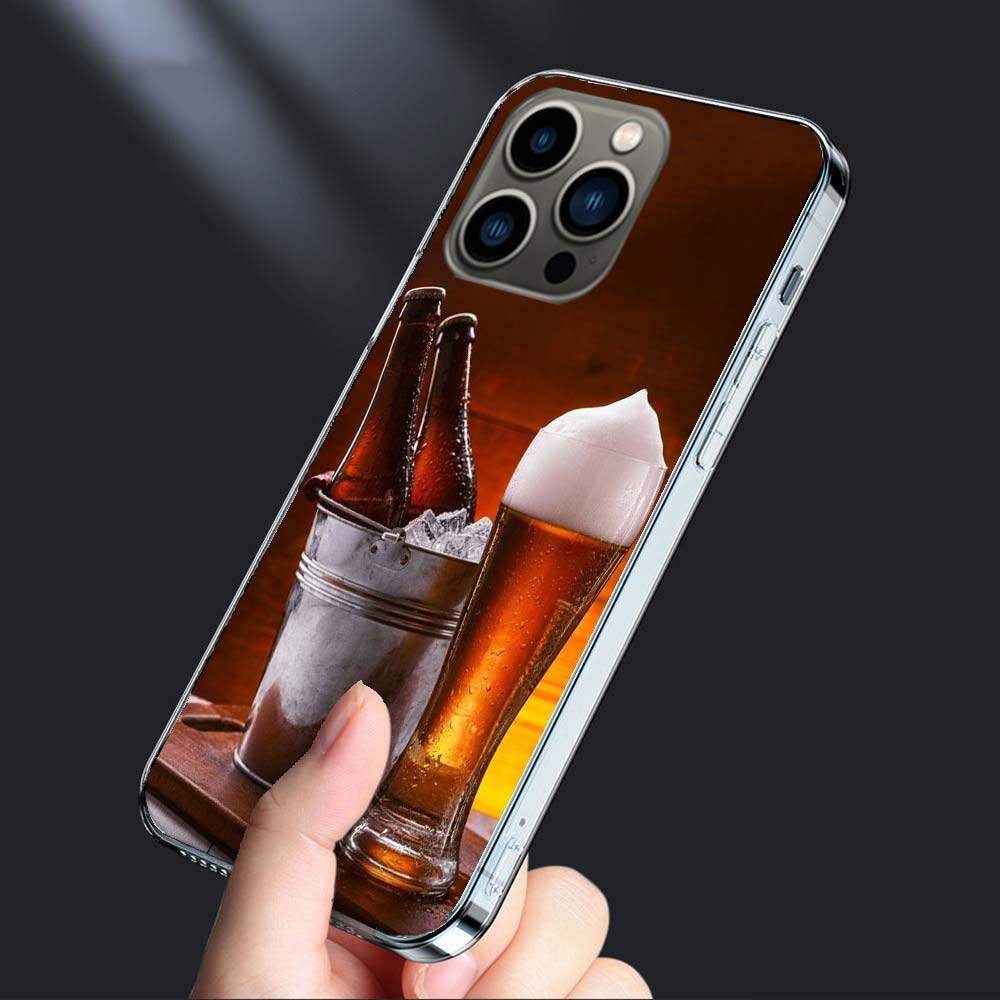 Свежее холодное пиво Чехол для телефона Для Iphone 16E 15 Pro 14 Plus 17E 16 17 Pro Max Air 11 12 13 Mini Ударопрочный Capa Милый Чехол TPU