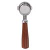 51mm Bottomless Portafilter 2 Ears Stainless Steel Basket and Redwood Handle for Coffee Maker