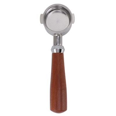 51 мм бездонный портафильтр с 2 ушками из нержавеющей стали и ручкой из красного дерева для кофеварки