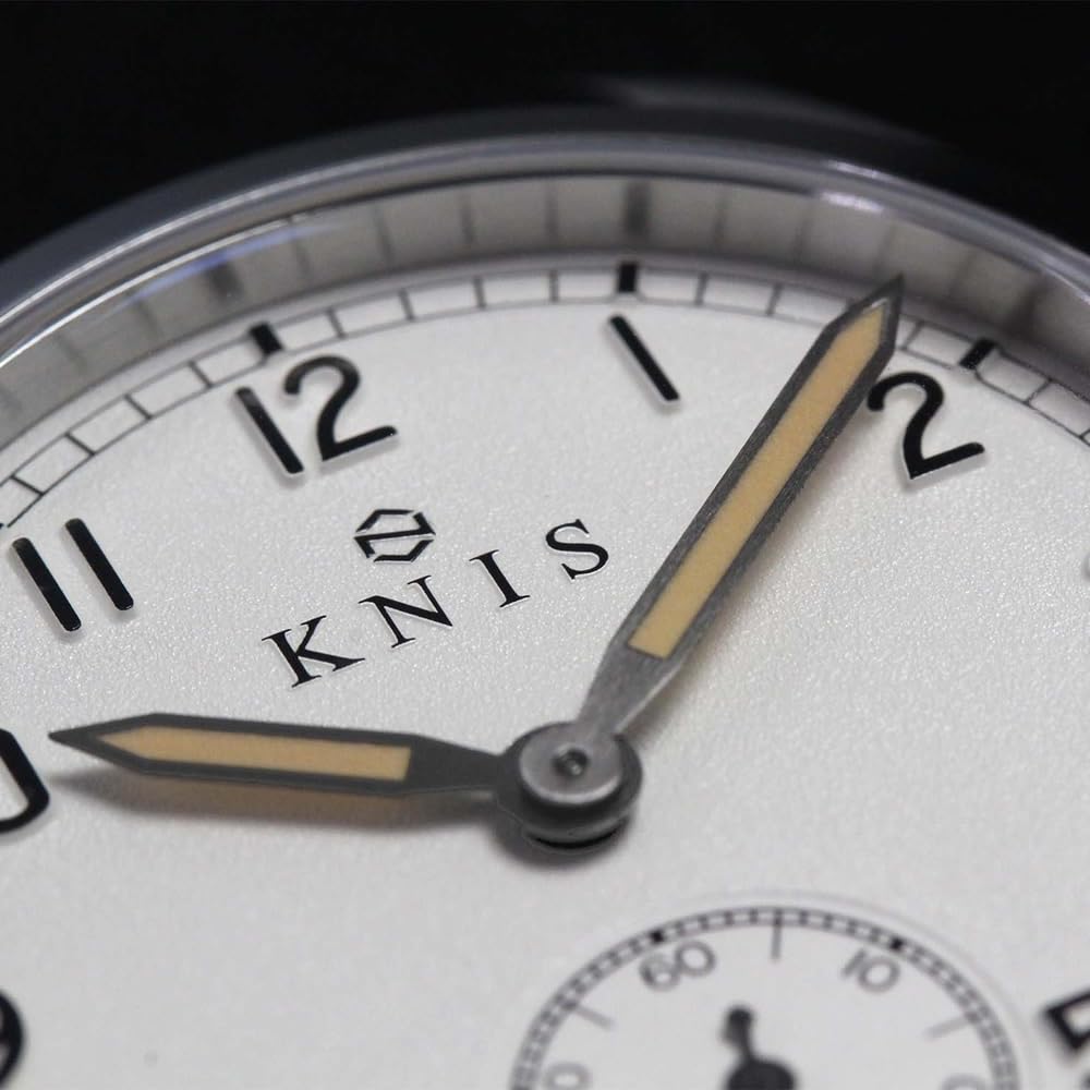 KNIS Ретро Милитари Сделано в Сапфире 10 АТМ Вода Коричневые Мужские Часы, Япония, Кристалл, Водонепроницаемость, Молочно-белый Циферблат, Кожа, KN003-WHBRLE