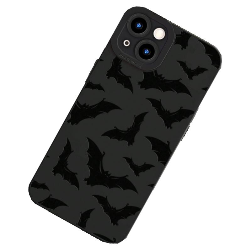 Cool Little Bat Black Phone Case Suitable for iPhone 17 16 15 14 13 12 11 Pro/Max/Plus Anti Drop and Anti Shock Back Cover
