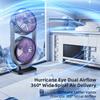 USB Rechargeable Dual-Head Desktop Fan 5 Gear Small Electric Fan  Home Living Room