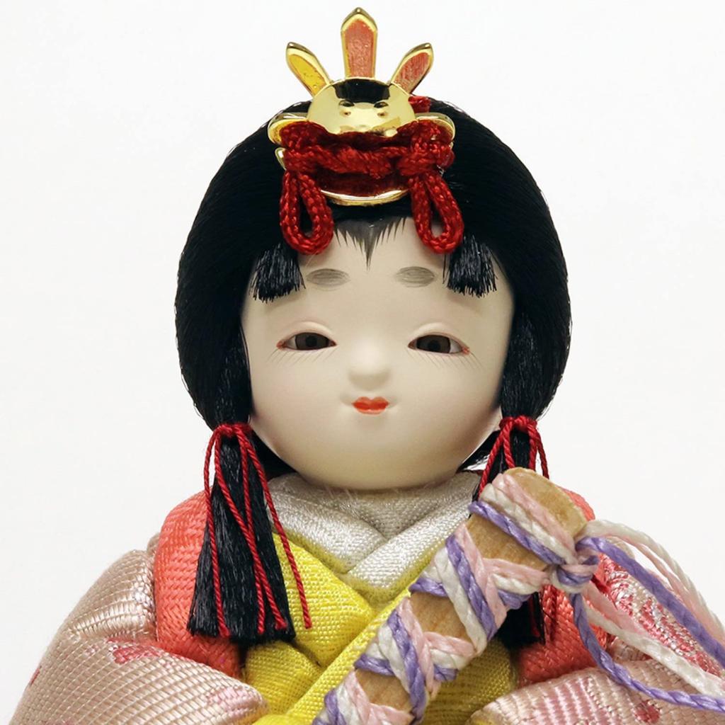 Hina Wooden Tsugumi Doll with Round Doll, Doll, Kotohoki, Only, Tray, White, KTH-3201H1