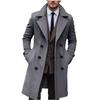 Winter Men Korean Coat Long Woollen Wind Coat Men Woolen Overcoat Casual Business Thick Trench Coat Jacket Male Oversized 3XL