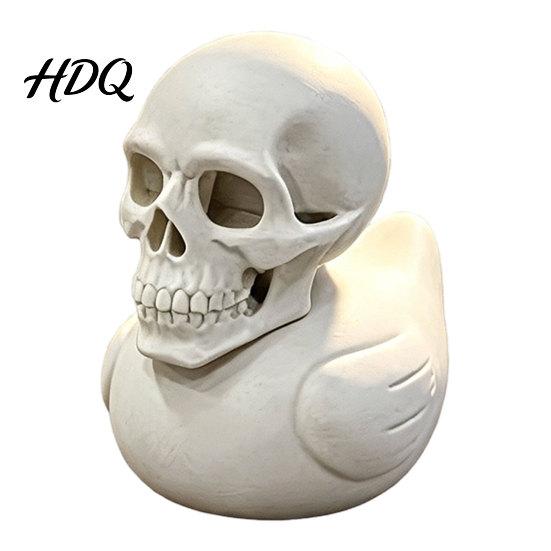 Уникальная скульптура Черепаха и Утка 3D-печатное украшение Готическая фигурка Креативная Матовая