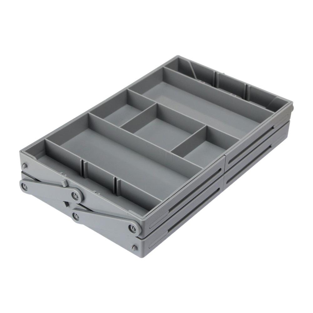 Multi Grid Expandable Storage Tray 2/3 Tier Cutlery Storage Box Drawer Organizer Kitchen Utensils