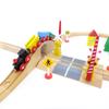 Деревянные рельсы, простые и легкие в сборке, набор для игры в восьмерку, звуковой набор для железнодорожного переезда, игрушечный поезд Maxim, обучающая игрушка в подарочной упаковке