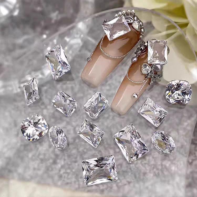 Вспышка Мини Маленький Голый Цирконий Кончик Нижний Куча Бриллиантовый Инопланетный Камень Сахарный Голубиный Яйцо Капля Воды Дизайн Ногтей Конский Глаз Украшения Для Ногтей
