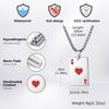 Hip Hop Ace of Spades Poker Card Pendant Necklace for Men Stainless Steel Ace of Hearts Playing Cards Necklace Jewelry Gifts