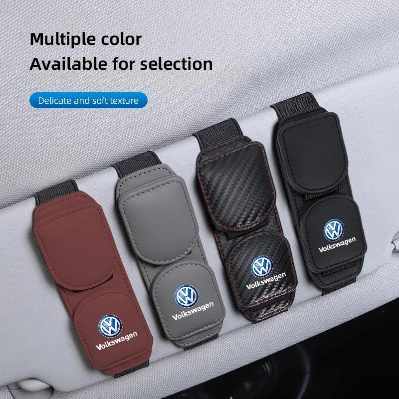 hijk1 ·Car Magnetic Glasses Clip Double Headed Card Clip For Volkswagen GTI Golf 6 7 8 Polo VW R-Line CC Passat Tiguan T-ROC Arteon Ma