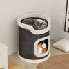 Игровой комплекс для кошек Когтеточка-бочка с 3 кошачьими пещерами Сизалевая когтеточка Многоярусный игровой комплекс для кошек для семьи с несколькими кошками