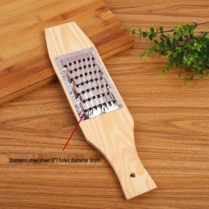 Многофункциональная терка для редиса и картофеля из нержавеющей стали с сосновой доской