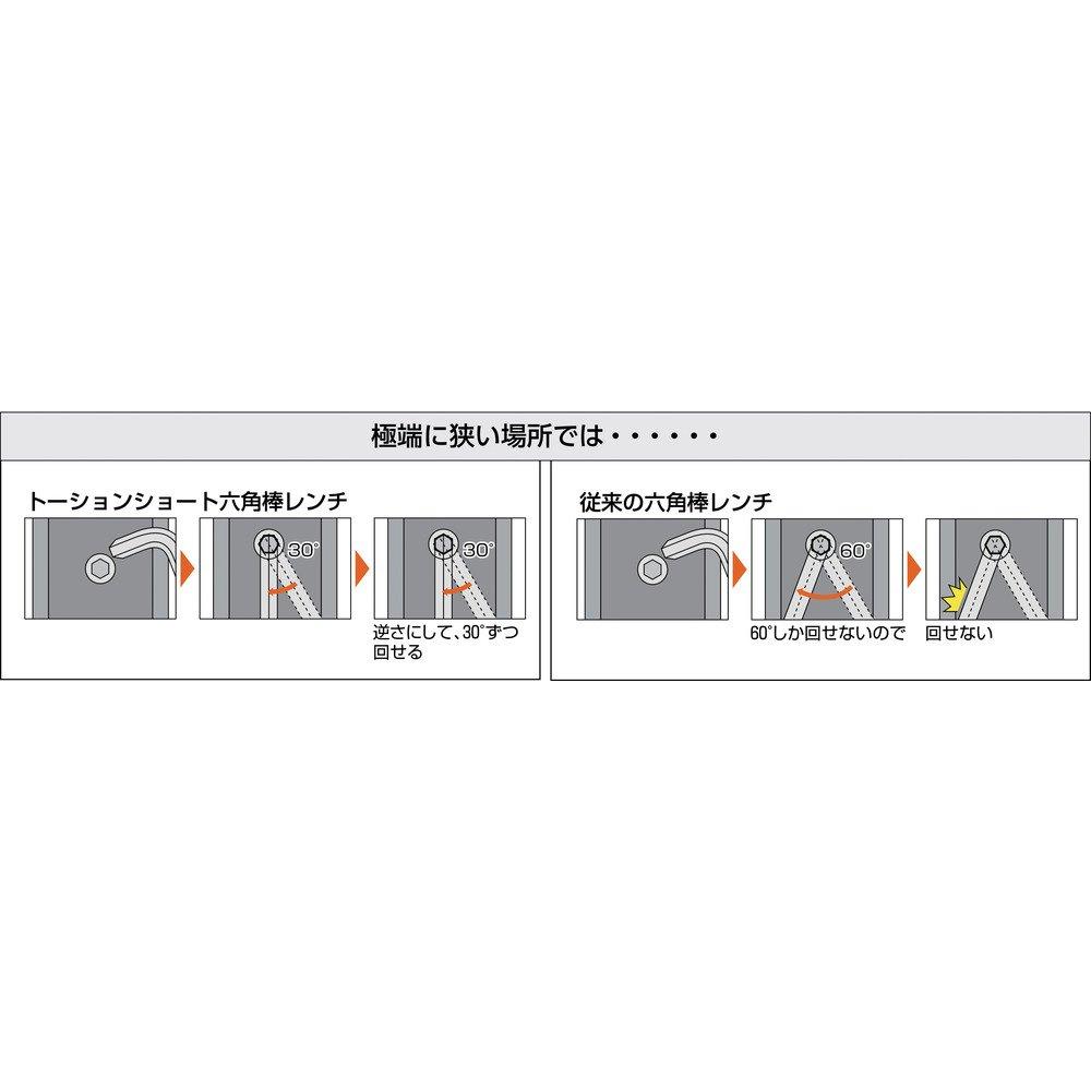 TRUSCO Torsion Hex Wrench, Silver, 9-Piece Set, TTX-9S