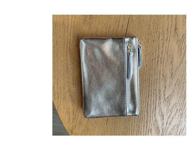 Multifunctional Mini Leather Wallet: Crackle Pattern Card & Key Holder
