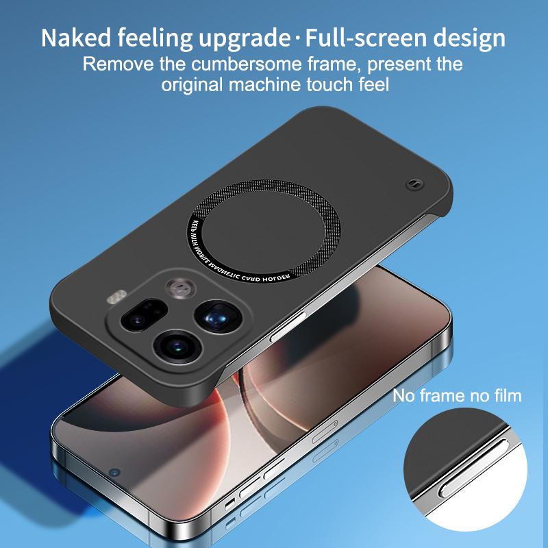 Для OPPO Find X9 Pro Безрамочный Магнитный Жесткий ПК Чехол для Телефона для FindX9 X9pro Беспроводная Зарядка Матовый Чехол Ультра Тонкий