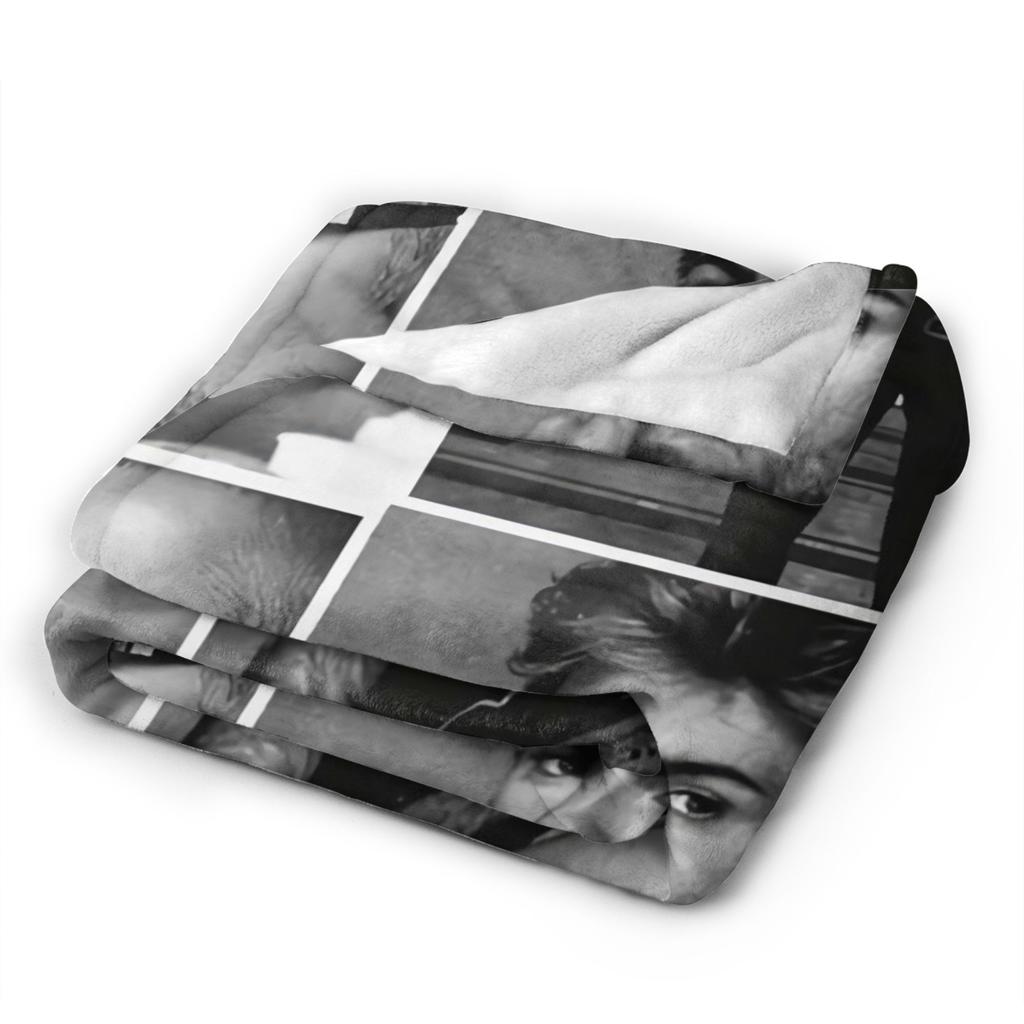 George Michael British Singer Flannel Blanket Winter Soft Warm Throw Blanket for Girls Boys Bedroom Fluffy Bedspread Bed Cover
