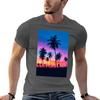 Tropical Palm Tree Sunset Tshirt Street Art Print Tee Shirt
