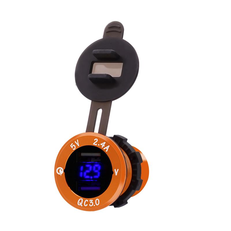 LMoDri Автомобильное быстрое зарядное устройство QC 3,0 адаптер питания двойной USB автомобильный разъем постоянного тока 12 В-24 В прикуриватель для iPhone