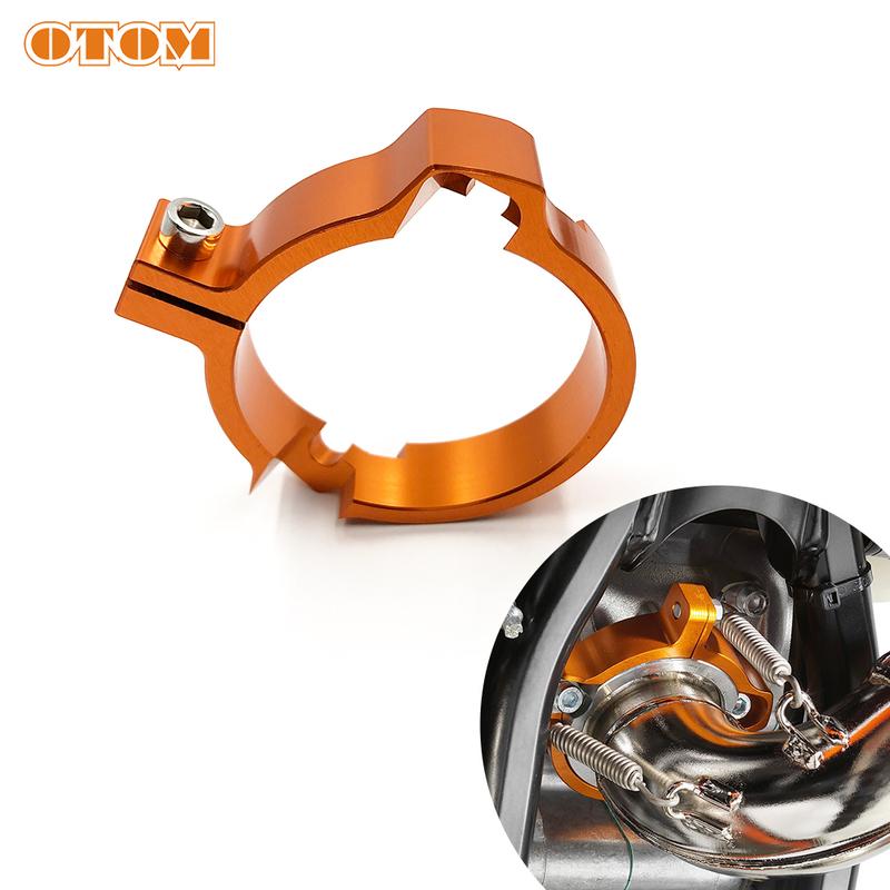 OTOM Motorcycle Exhaust Muffler Pipe Clamp Adaptation Flange CNC Aluminum Reinforcement O-ring For KTM SX XC XCW HUSQVARNA TE