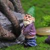 Mini Funny Gnomes Fairy Garden Party Drunk Gnomes Dwarf Statue Miniature Courtyard Landscape Flowerpot Figurine Ornaments