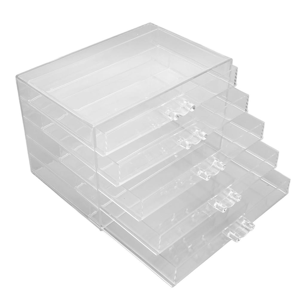 Acrylic Jewelry Box 5 Drawers Transparent Dustproof Detachable Earring Storage Box Organizer for