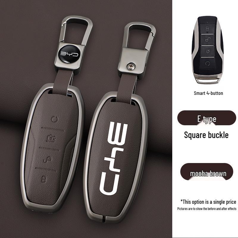 Чехол для ключа автомобиля BYD Han, Dolphin, Tang, Qin Yuan - Полная защита