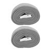 2pcs Zinc Alloy Ratchet Tie Down Straps Heavy Duty Lashing Straps Cargos Tie Downs Straps for Trucks Car Luggage Grey