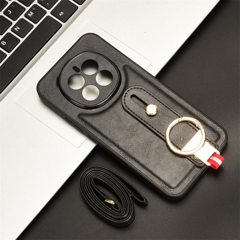 Для Honor Magic 7 5G модный кожаный чехол-держатель для телефона с ремешком на запястье для Honor Magic 7 5G чехол с защитой от падений