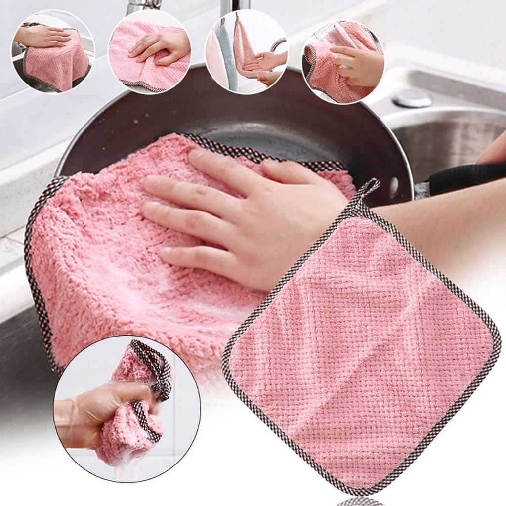 10pcs Quick Dry Rags, Kitchen Dish Cloths Dish Towels Cleaning Cloth Kitchen Cloth, Multipurpose Reusable Washcloths Cleaning Fast Drying Dish Rags