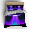 UFO beaming over trees. Bedding sets Duvet cover sets Duvet covers Pillowcases(1*Duvet Cover 2*Pillowcases without duvet insert)