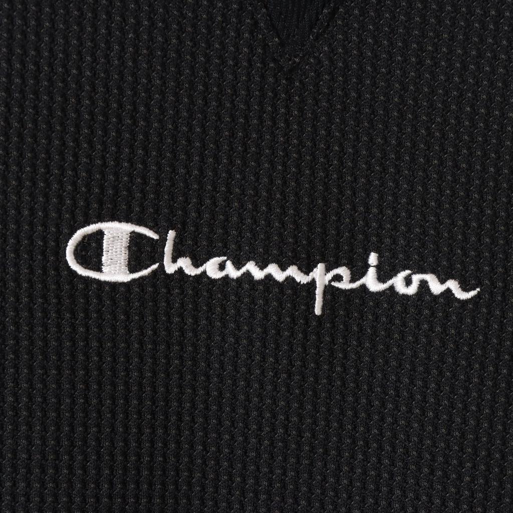 Рубашка поло с длинным рукавом Electrostatic Care Thermal Script Logo Golf Black M [Champion] мужская C3-YG403