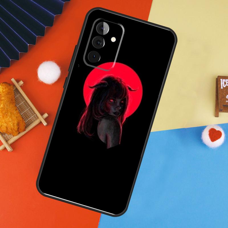 Эстетичный чехол 'Дьяволица Плохая Девочка' для Samsung Galaxy A53 A33 A13 A54 A34 A14 A56 A36 A16 A06 A12 A32 A52 A35 A17 A15 A55