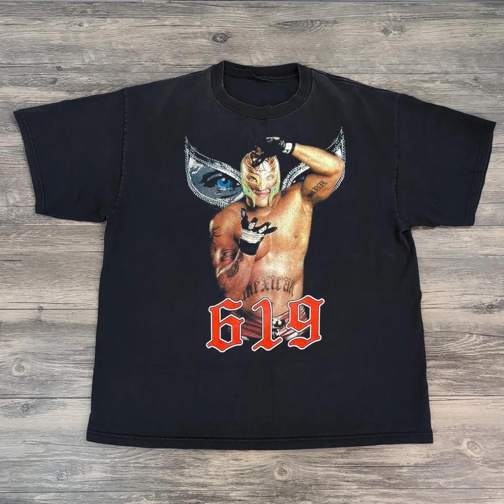 Хлопковая футболка Rey Mysterio ‘619’ Euro Black Унисекс