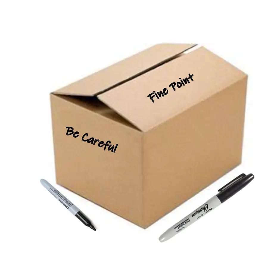 12 шт. черных перманентных маркеров, тонкий наконечник, водостойкие, быстросохнущие