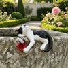 Decorative Kitten Figurine Drunken Cat Statue Planter Hanger, Whimsical Flower Pot Ornament, Funny Home Accents Resin Cute for Edge Decoration