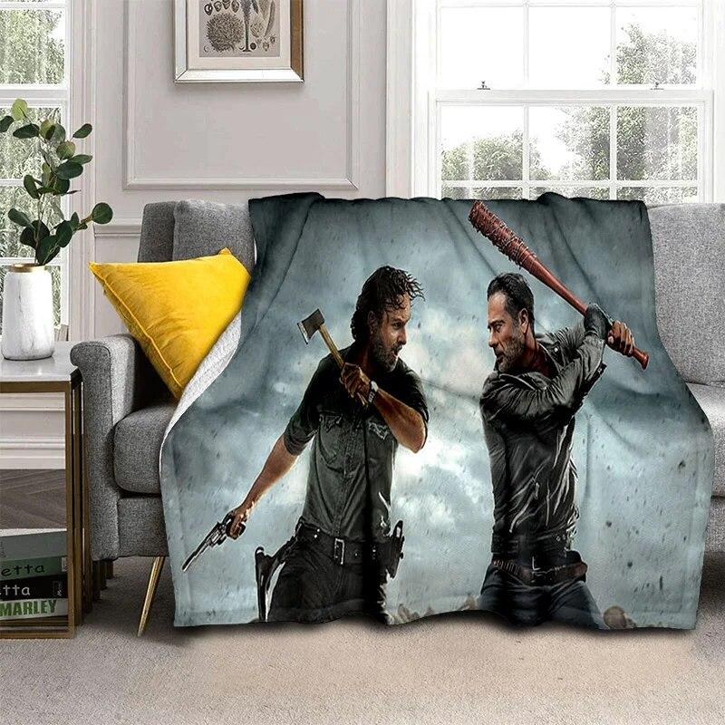 Одеяло TWD с 3D фильмом ужасов «Ходячие мертвецы», мягкое одеяло для дома, спальни, кровати, дивана, пикника, путешествия, офиса, одеяло, детское одеяло