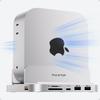 PULWTOP 8-в-1 USB C хаб для Mac Mini Pro 2024 Подставка Вертикальная 1 x Gen 2 2 x 1 x Аудио 1 x Расширение емкости для карт со слотом PCIe SSD Не M4/M4