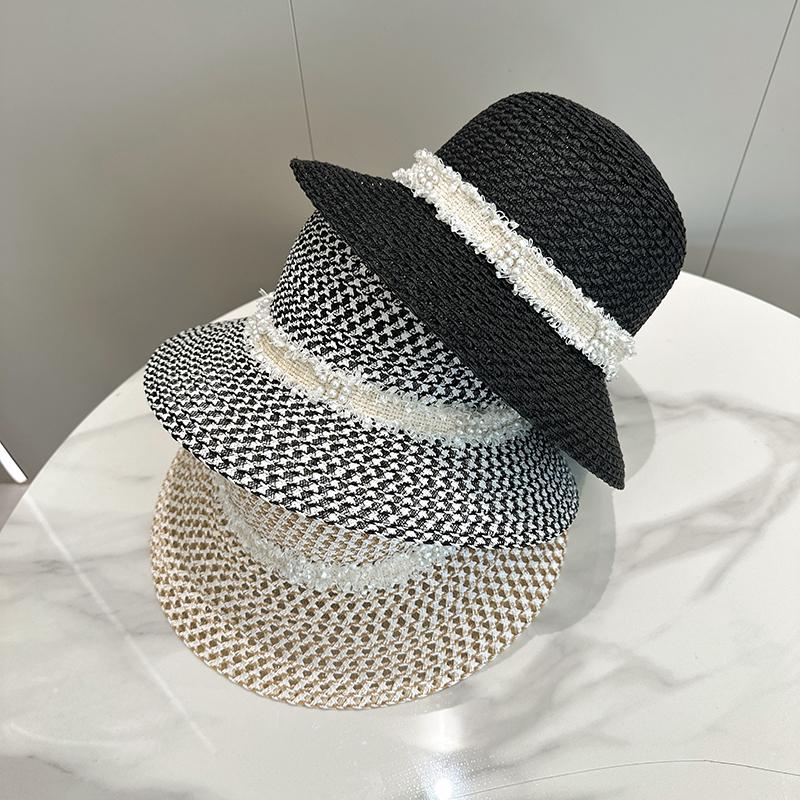 Ретро соломенная шляпа женская летняя универсальная лоскутная повседневная шляпа от солнца для путешествий на открытом воздухе, пляжная защита от солнца, шляпа-цилиндр