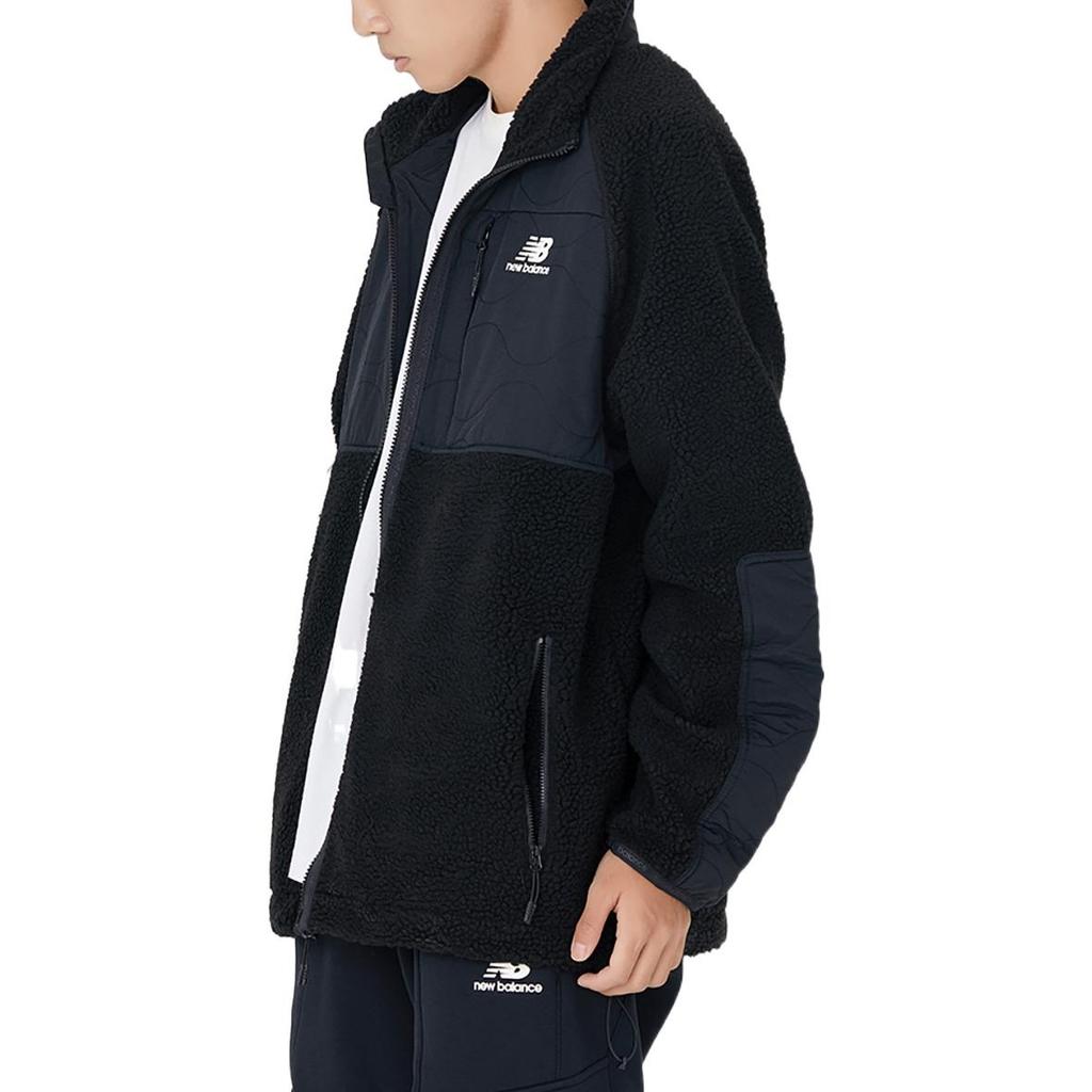 New Balance Хлопковое теплое пальто в стиле casual Азиатский размер 'Черно-белый' Мужское AMJ23326-BK