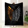 Golden and Silver Wing Emblem for all seasons blanket lunch break throw gift