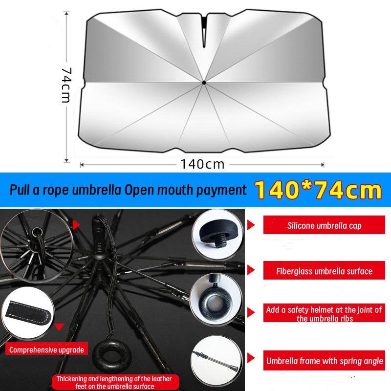 Обновленное лобовое стекло автомобиля с солнцезащитным козырьком на шнурке, складной автомобильный солнцезащитный козырек на выбор шести размеров