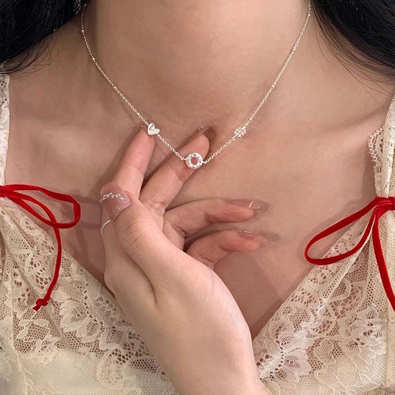 Модное ожерелье с кулоном из серебра 925 пробы с жемчугом и тонкой цепочкой для женщин и девушек