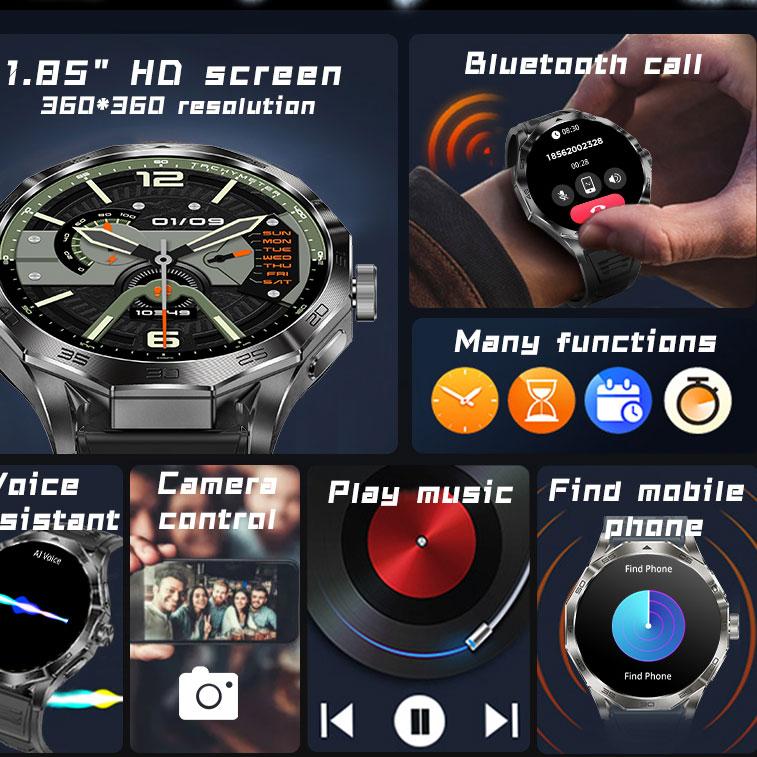 2024 Новые GPS-трекерные умные часы для мужчин с Bluetooth-звонком, спортивный браслет, фитнес-часы с полным сенсорным экраном, умные часы для мужчин
