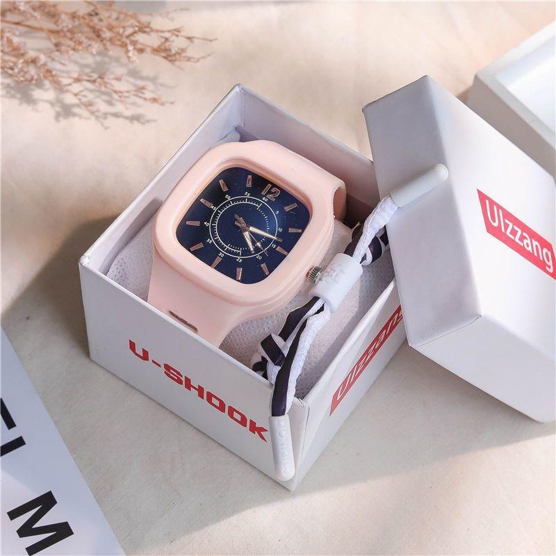 Fashion Women Watches Square Dial Pin Buckle Quartz Watch Women Luxury Ladies Electronic Wristwatches Silicone Female Clock Gift