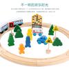 Wooden Electric Magnetic Train Track Set Educational Power Patchwork Parent-Child Interactive Kindergarten Early Education Toys