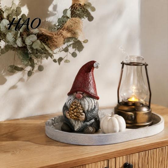 Autumn Seasonal Display Halloween Ghost Figurine Ornament, Resin Christmas Statue, Animal Desktop Indoor Window Decorations for Home Tabletop
