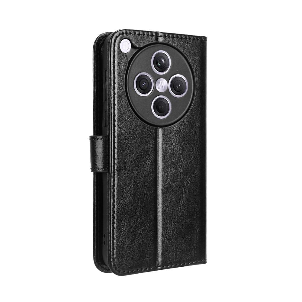 For Oppo Find X8s+ 5G PU Leather Case with Strap Crazy Horse Texture Phone Wallet Cover