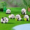 Pandas Figurines Mini Pandas Decors Waterproof Toy Playsets Miniature Doll Garden Figurines Cake Toppers Parties Favor