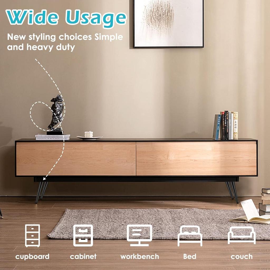 Комплект из 4 ножек для мебели, 20 см конические наклонные / вертикальные ножки для мебели, сменные ножки для шкафа, ножки для дивана